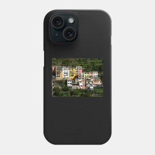 View on the cliff town of Manarola, one of the colorful Cinque Terre on the Italian west coast Phone Case