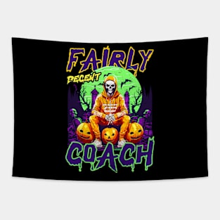 Halloween Coach Shirt | Fairly Decent Coach Skeleton Tapestry