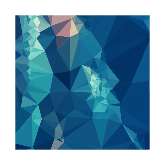 Ball Blue Abstract Low Polygon Background by retrovectors