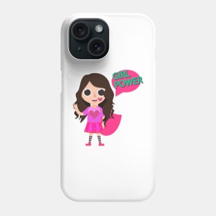 Girl power kids cute cartoon Phone Case