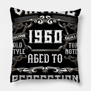 60 Years Old Born in 1960 Vintage 60th Birthday T-Shirt Pillow