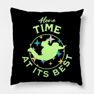 Alone time at its best, skydiving, introvert, free fall Pillow