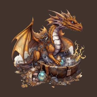 Steampunk Dragon: A Comical Treasure Hoarder T-Shirt