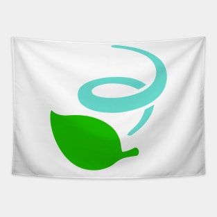 Falling Windy Leaf Emoticon Tapestry