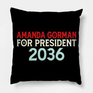 Amanda Gorman For President 2036 Pillow