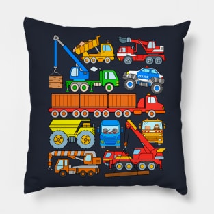 Truck Lorry Heavy Hauler Construction Trucks Kids Boys Girls Pillow