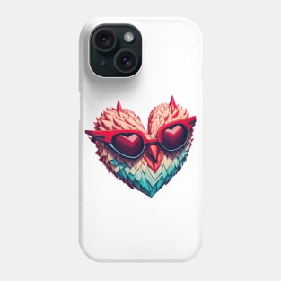 Feathered Heart with Sunglasses Art Phone Case