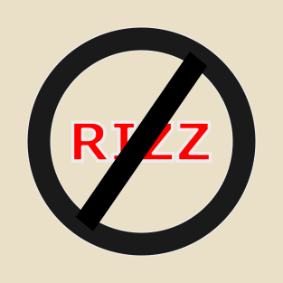 No Rizz print T-Shirt