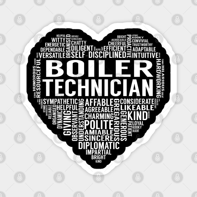 Boiler Technician Heart Magnet by LotusTee