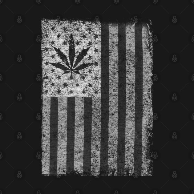 Weed Leaf American Flag US by Flippin' Sweet Gear