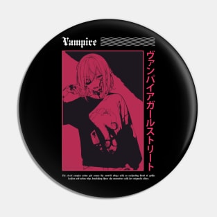 Vampire Anime Girl Pin