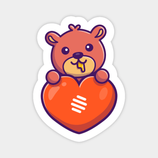 Cute honey bear Magnet