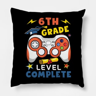 Custom Grade level complete tee Graduation Gift End of school last day of school Video Game Tee Pillow