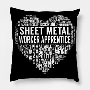 Sheet Metal Worker Apprentice Heart Pillow