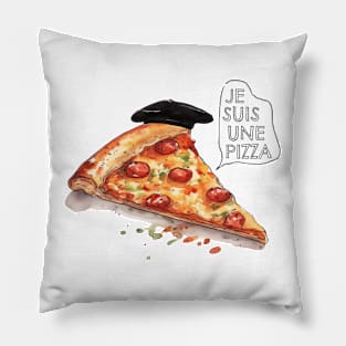 Je Suis Une Pizza ( i am a pizza) Pillow