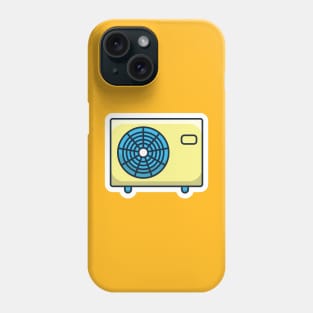 Air Conditioning Ventilator Sticker vector illustration. Technology object icon concept. Various objects of air conditioners-condensing fan sticker vector design. Phone Case