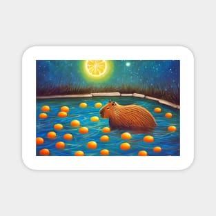 capybara moon Magnet