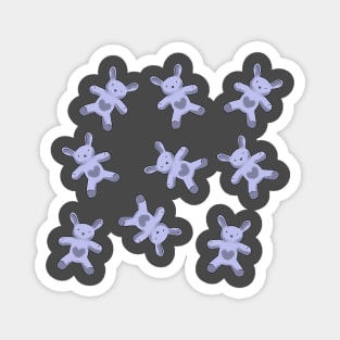 Blue rabbits pattern Magnet