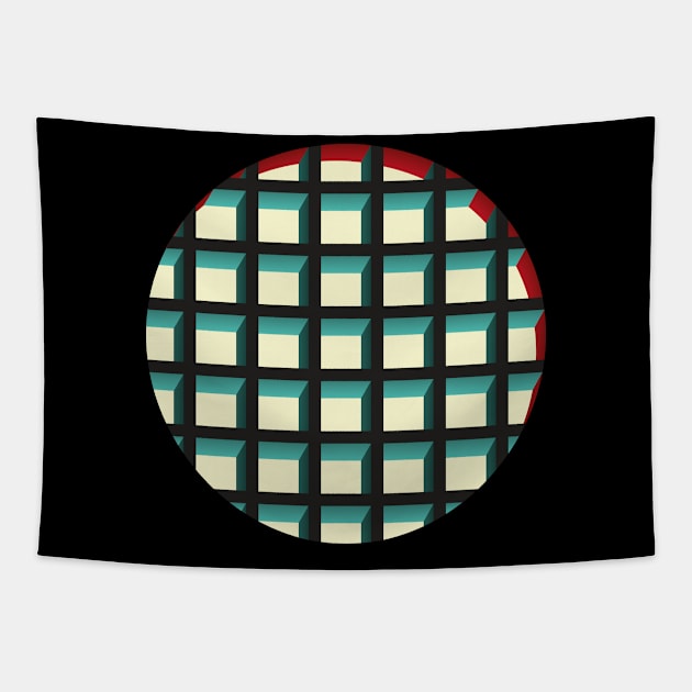 Red Exclusion Tapestry by AtelierNab