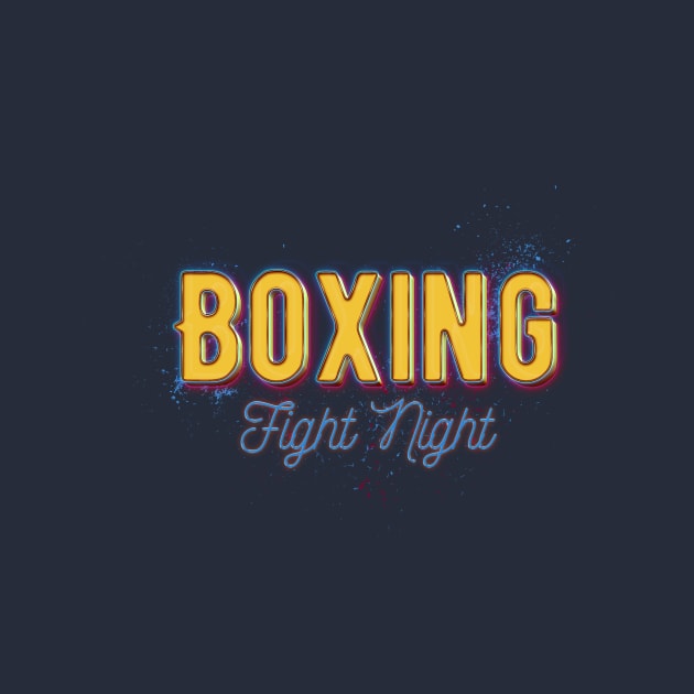 Boxing Fight Night, 80s design by Sacrilence