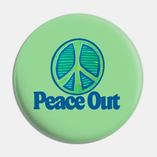 Peace Out Neon Peace Symbol Pin