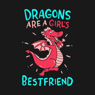 Girls Dragon Tshirt For Best Friends T-Shirt