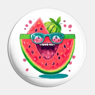 Sweet Summer Smiles: The Happy Watermelon Slice Pin