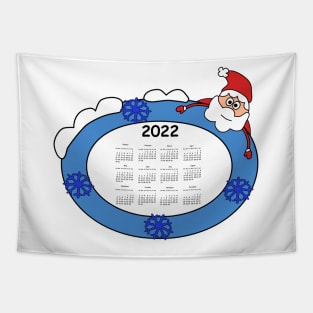 Calendar 2022 with Santa. Planning business, design modern Tapestry