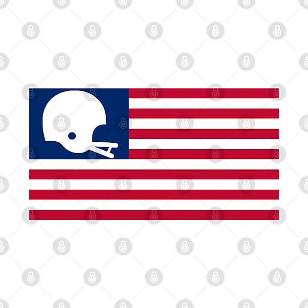 USA Flag Two-Bar Football Helmet by HelmetAddict