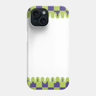 90s Checkerboard - Purple Green Phone Case