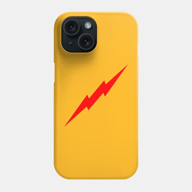 Red lightning bolt Phone Case by Kerchow