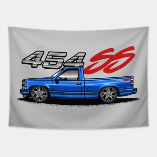 Chevy 454 SS Pickup Truck (Mariner Blue) Tapestry