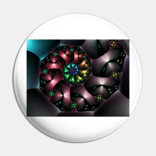 Spiral of Colourful Shapes Pin