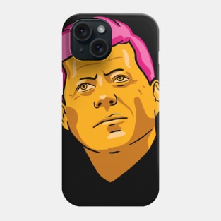 John F. Kennedy / JFK Portrait in Golden Aesthetic (With Pink Hair) Phone Case