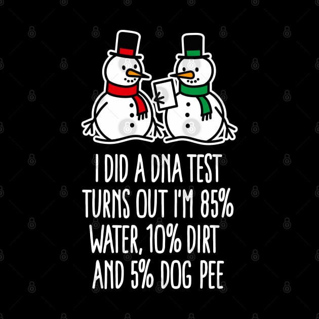 DNA test snowman funny Christmas Après ski snow by LaundryFactory