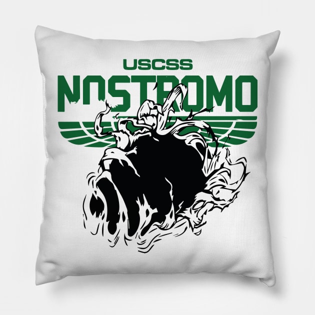 Ripped Nostromo Pillow by Just designs of things we are passionate about.