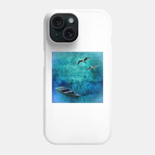 Floating On A Sea Of Blue Phone Case