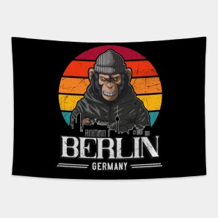 Berlin Retro Monkey Berliner Tapestry