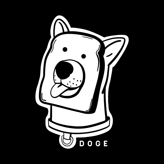 Slice of bread and doge face a funny and weird awesomeness by croquis design