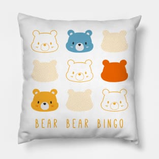 Bear Bear Bingo Cartoon Illustration Pillow