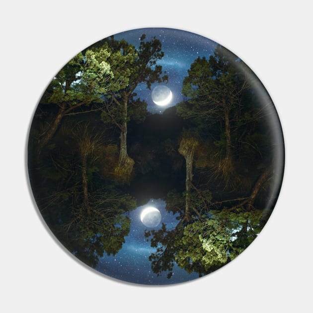 Moonset in coniferous forest Pin by va103