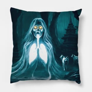 Phi Krasue, Thai Ghost On Halloween Pillow