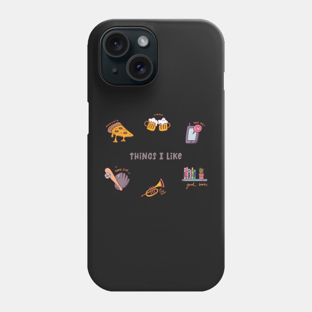 Cute Little Things I Like Hobbies Set Pack Phone Case by RajaGraphica