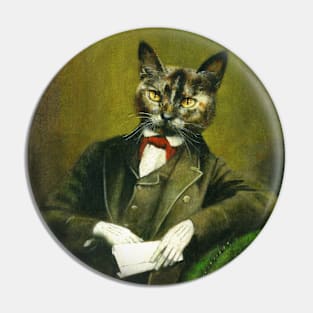 Distinguished Cat Gentleman Pin