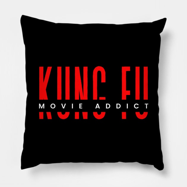 Kung Fu movie addict martial art design Pillow by Digital Mag Store