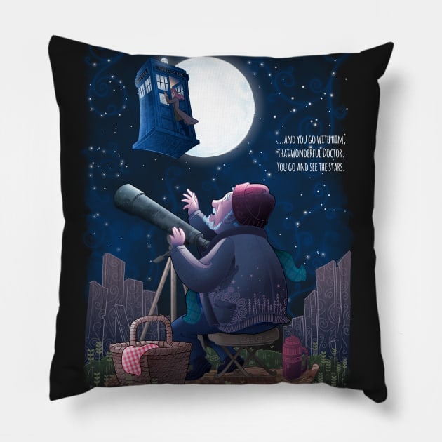 Go And See The Stars Pillow by saqman