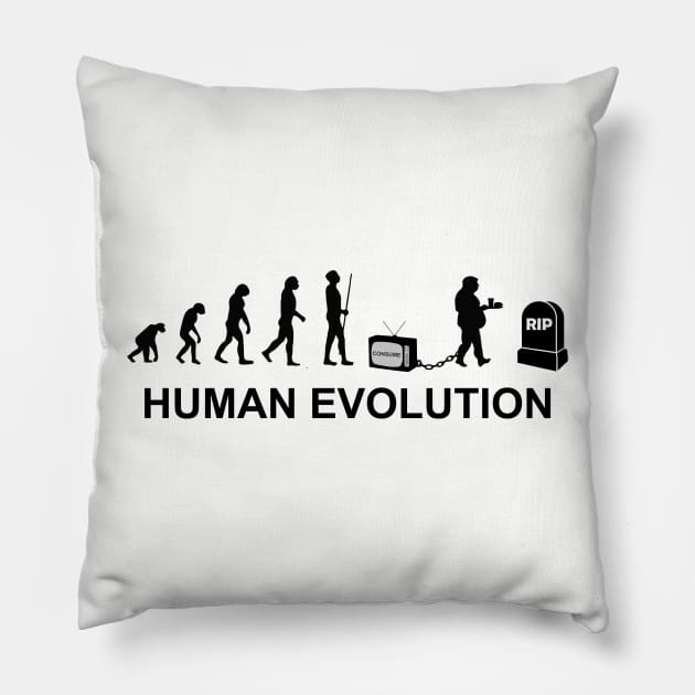 Human Evolution Pillow by TheManyFaced