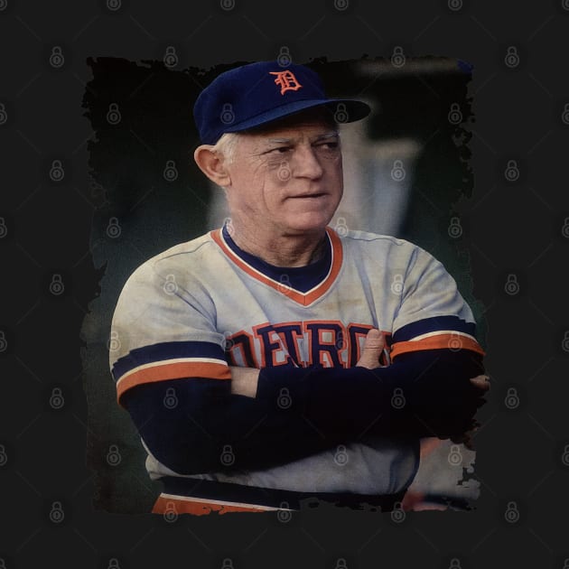 Sparky Anderson in Detroit Tigers Vintage #2 by TiiAR MANEH99 