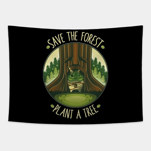 Save the Forest - Plant a Tree Tapestry by KaniaAbbi