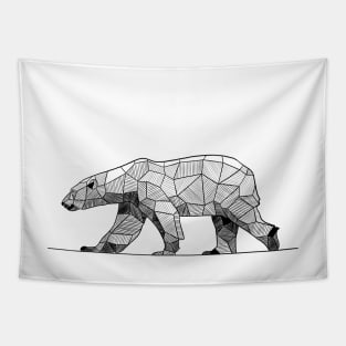 Polar Bear Geometric Sketch Tapestry